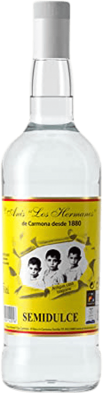 13,95 € Free Shipping | Aniseed Anís Los Hermanos Semi-Dry Semi-Sweet Spain Bottle 1 L