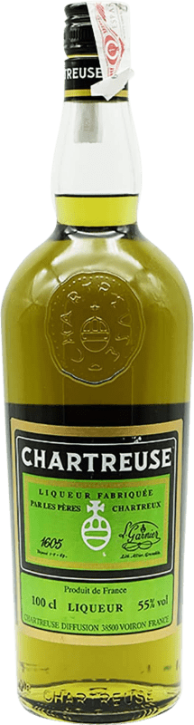44,95 € Envío gratis | Licores Chartreuse Verd Francia Botella 1 L
