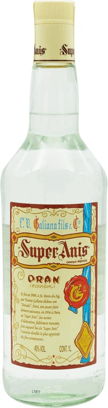 17,95 € Free Shipping | Aniseed Galiana Fils. Super Anís Dry Spain Bottle 1 L