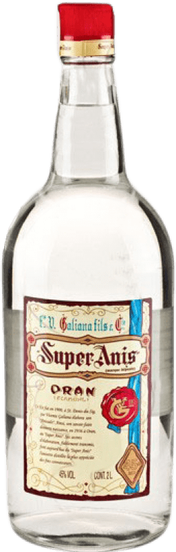22,95 € Бесплатная доставка | анис Galiana Fils. Super Anís сухой Испания Специальная бутылка 2 L