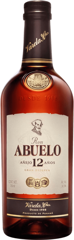 39,95 € Envío gratis | Ron Abuelo Extra Añejo Panamá 12 Años Botella 70 cl