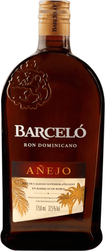 47,95 € Kostenloser Versand | Rum Barceló Añejo Dominikanische Republik Spezielle Flasche 1,75 L