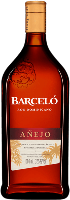 29,95 € Kostenloser Versand | Rum Barceló Añejo Dominikanische Republik Flasche 1 L