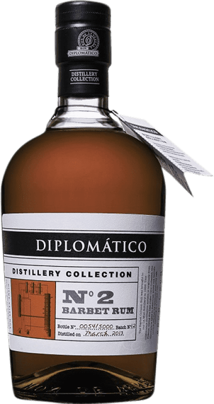83,95 € Kostenloser Versand | Rum Diplomático Nº 2 Barbet Extra Añejo Venezuela Flasche 70 cl