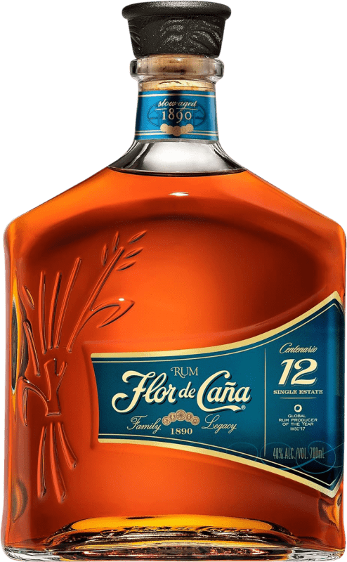 36,95 € Envío gratis | Ron Flor de Caña Nicaragua 12 Años Botella 70 cl