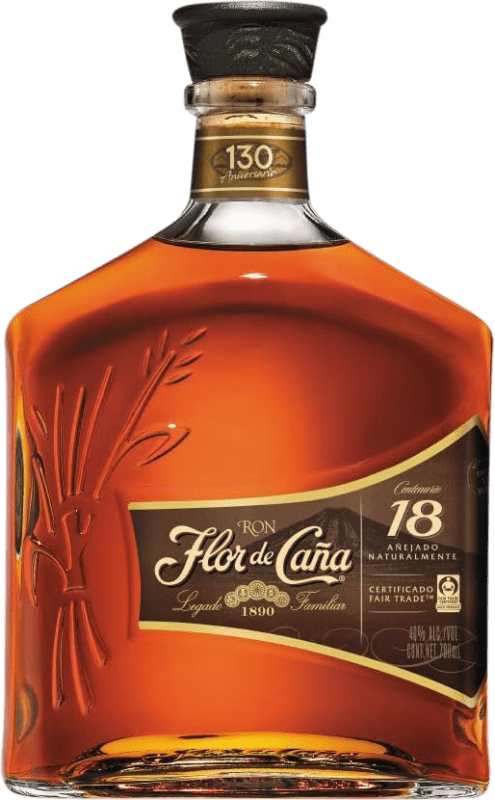 53,95 € 免费送货 | 朗姆酒 Flor de Caña 尼加拉瓜 18 岁 70 cl