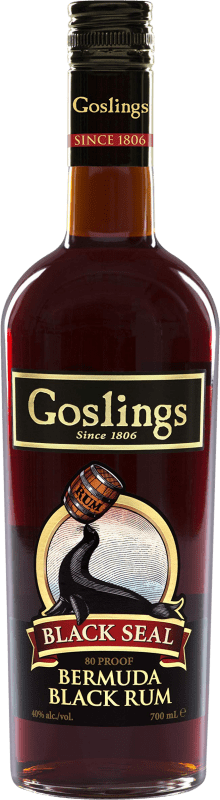 21,95 € 免费送货 | 朗姆酒 Gosling's Black Seal Extra Añejo 百慕大 瓶子 70 cl