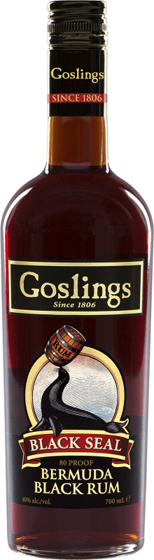 34,95 € Kostenloser Versand | Rum Gosling's Seal Black — Edition Schwarz XA Extra Añejo — Extra Gereift Bermuda 70 cl