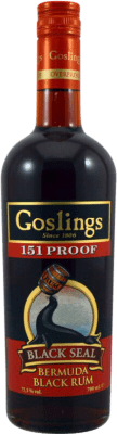 45,95 € 免费送货 | 朗姆酒 Gosling's Black Seal 151 Proof Extra Añejo 百慕大 瓶子 75 cl