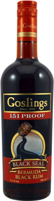 47,95 € Spedizione Gratuita | Rum Gosling's Black Seal 151 Proof Extra Añejo Bermuda Bottiglia 75 cl