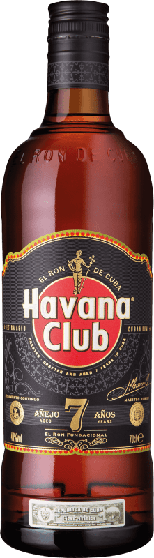 31,95 € Envio grátis | Rum Havana Club Cuba 7 Anos Garrafa 70 cl