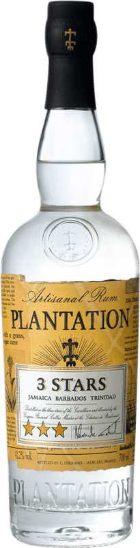 18,95 € Envío gratis | Ron Plantation Rum 3 Stars Blanco Francia Botella 70 cl