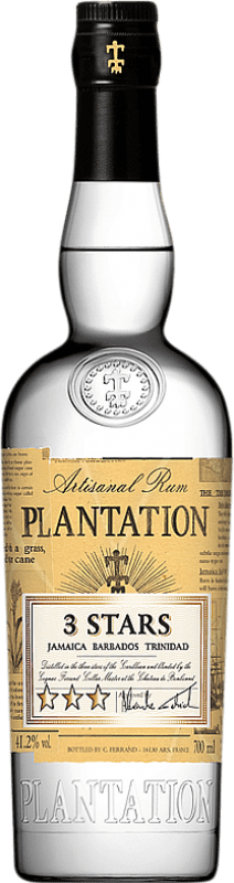 21,95 € 免费送货 | 朗姆酒 Plantation Rum 3 Stars Blanco 法国 瓶子 70 cl