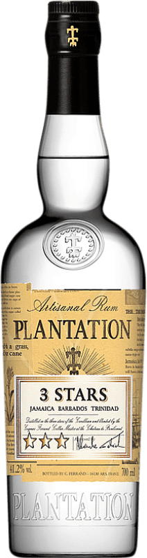 25,95 € Envío gratis | Ron Plantation Rum 3 Stars Blanco Francia 70 cl