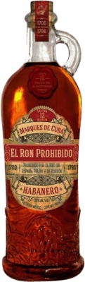 29,95 € Бесплатная доставка | Ром Prohibido Habanero Мексика 12 Лет бутылка 70 cl