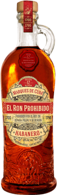 29,95 € Envío gratis | Ron Prohibido Habanero México 12 Años Botella 70 cl