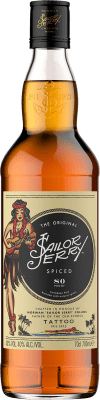 26,95 € Kostenloser Versand | Rum Sailor Jerry Rum Spiced Añejo 80 Proof Großbritannien Flasche 70 cl