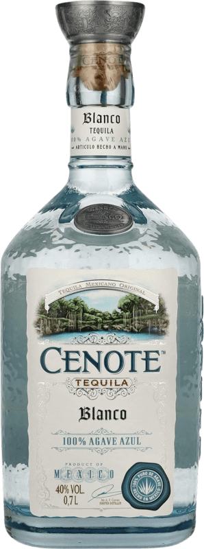 54,95 € 免费送货 | 龙舌兰 Cenote Blanco 100% Agave Azul 墨西哥 瓶子 70 cl