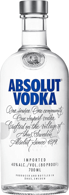 19,95 € 送料無料 | ウォッカ Absolut スウェーデン ボトル 70 cl