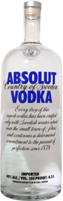 149,95 € 免费送货 | 伏特加 Absolut 瑞典 利河伯瓶 — Réhoboam 4,5 L