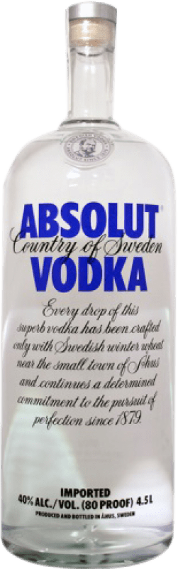 147,95 € Free Shipping | Vodka Absolut Sweden Réhoboram Bottle 4,5 L