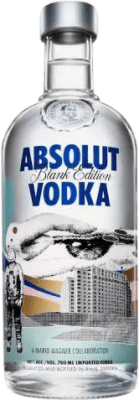 22,95 € Kostenloser Versand | Wodka Absolut Blank Edition M. Wagner Schweden Flasche 70 cl