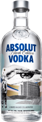 23,95 € Envio grátis | Vodca Absolut Blank Edition M. Wagner Suécia Garrafa 70 cl