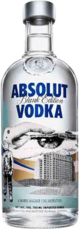 22,95 € Spedizione Gratuita | Vodka Absolut Blank Edition M. Wagner Svezia Bottiglia 70 cl