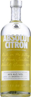 24,95 € Envío gratis | Vodka Absolut Suecia 1 L Citron — Limón