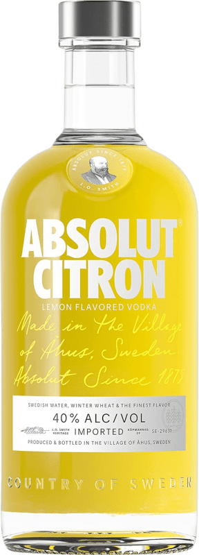 25,95 € Envío gratis | Vodka Absolut Suecia 70 cl Citron — Limón
