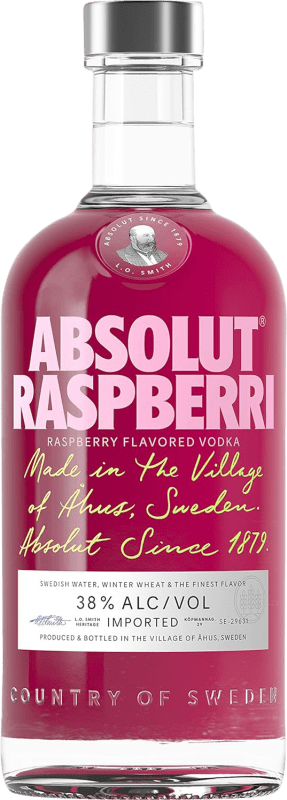 19,95 € 免费送货 | 伏特加 Absolut Raspberri 瑞典 瓶子 70 cl