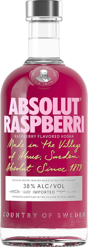 19,95 € Envio grátis | Vodka Absolut Suécia 70 cl Raspberry — Framboesa