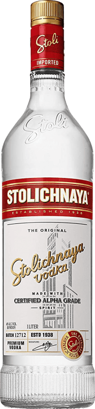 25,95 € 免费送货 | 伏特加 Stolichnaya 俄罗斯联邦 瓶子 1 L