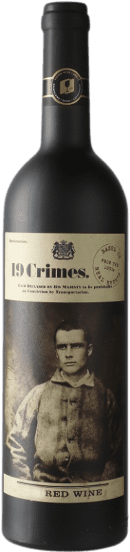 19,95 € Free Shipping | Red wine 19 Crimes Red Blend Aged Australia Syrah, Cabernet Sauvignon Bottle 75 cl