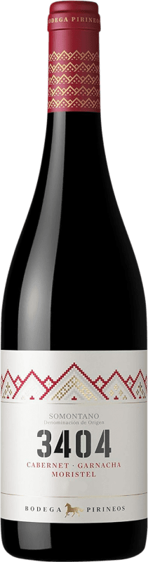 7,95 € 免费送货 | 红酒 3404 de Pirineos 年轻的 D.O. Somontano 阿拉贡 西班牙 Grenache, Moristel 瓶子 75 cl