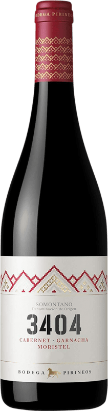 8,95 € Kostenloser Versand | Rotwein 3404 de Pirineos Jung D.O. Somontano Aragón Spanien Garnacha — Grenache, Moristel Flasche 75 cl