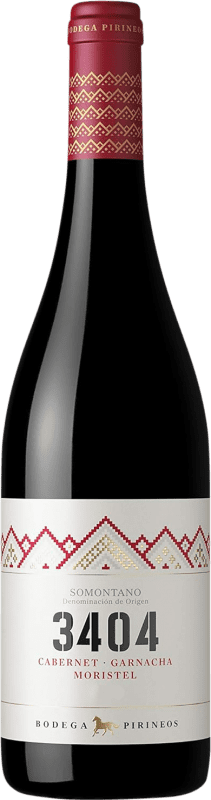 8,95 € Kostenloser Versand | Rotwein 3404 de Pirineos Jung D.O. Somontano Aragón Spanien Grenache, Moristel Flasche 75 cl