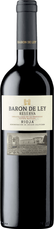 9,95 € Envio grátis | Vinho Tinto Barón de Ley Reserva D.O.Ca. Rioja La Rioja Espanha Tempranillo Garrafa Medium 50 cl