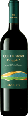 12,95 € Spedizione Gratuita | Vino Rosso Castello Banfi Col di Sasso D.O.C. Italia Italia Cabernet Sauvignon, Sangiovese 75 cl