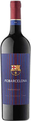 12,95 € Free Shipping | Red wine Fútbol Club Barcelona Aged D.O. Catalunya Catalonia Spain Tempranillo Bottle 75 cl