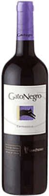 8,95 € Бесплатная доставка | Красное вино Gato Negro Чили Carmenère бутылка 75 cl