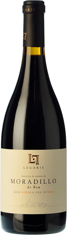 44,95 € Spedizione Gratuita | Vino rosso Legaris Moradillo de Roa D.O. Ribera del Duero Castilla y León Spagna Tempranillo Bottiglia 75 cl
