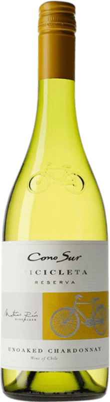 9,95 € Envio grátis | Vinho branco Cono Sur Jovem Chile Chardonnay Garrafa 75 cl