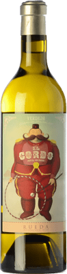 12,95 € Free Shipping | White wine El Gordo del Circo Joven D.O. Rueda Castilla y León Spain Verdejo Bottle 75 cl