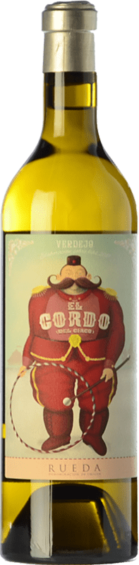 17,95 € Envío gratis | Vino blanco El Gordo del Circo Joven D.O. Rueda Castilla y León España Verdejo Botella 75 cl