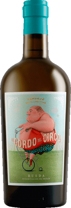 18,95 € Spedizione Gratuita | Vino bianco El Gordo del Circo Giovane D.O. Rueda Castilla y León Spagna Verdejo Bottiglia 75 cl