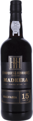 59,95 € Free Shipping | Fortified wine H&H Henriques & Henriques I.G. Madeira Portugal Malvasía 15 Years Bottle 75 cl