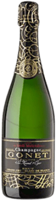 43,95 € Kostenloser Versand | Weißer Sekt Philippe Gonet Grand Cru Cuvée Melendo Brut Große Reserve A.O.C. Champagne Frankreich Chardonnay Flasche 75 cl