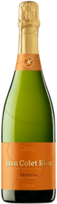 15,95 € Envío gratis | Espumoso Blanco Joan Colet Rius Brut Nature Reserva D.O. Cava Cataluña España Macabeo, Chardonnay, Parellada 75 cl