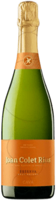 12,95 € 免费送货 | 白起泡酒 Joan Colet Rius Brut Nature 预订 D.O. Cava 加泰罗尼亚 西班牙 Macabeo, Chardonnay, Parellada 瓶子 75 cl